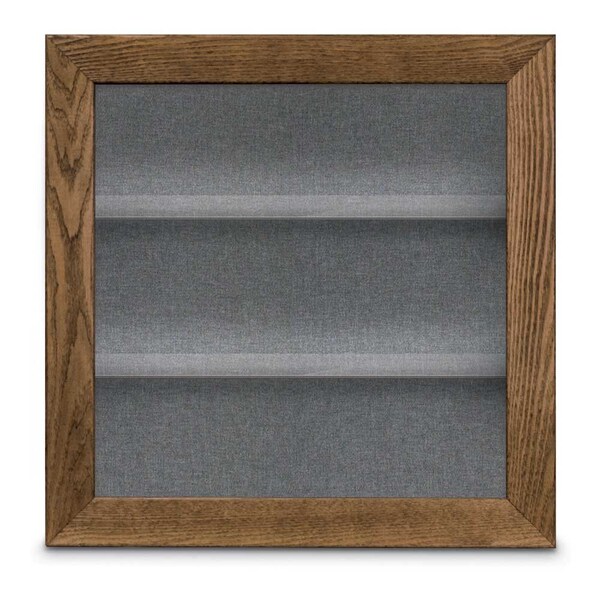 Outdoor Enclosed Combo Board, 42"x32", Black Frame/White Porc & Forbo